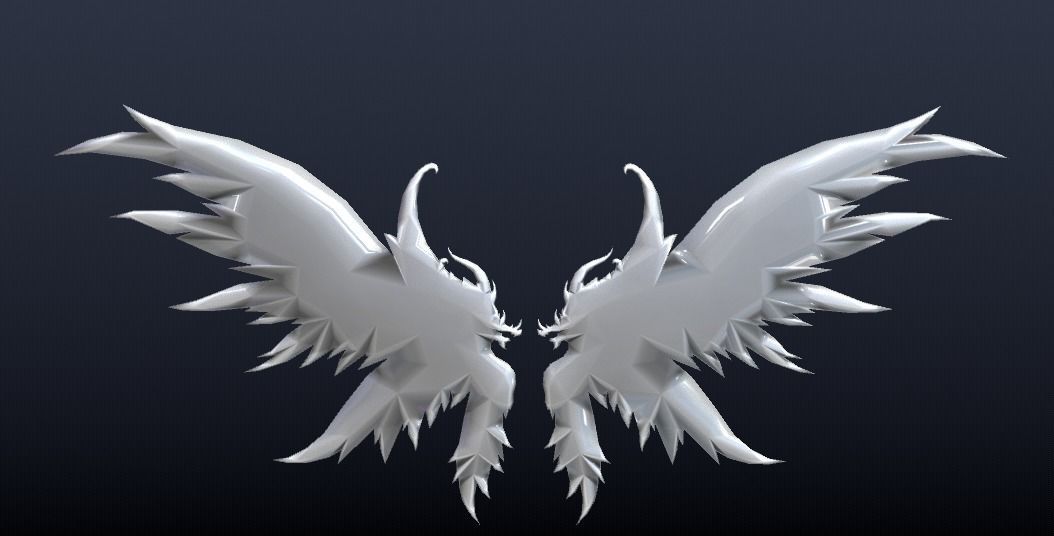 Dragon Wing Low-poly 3D model_10