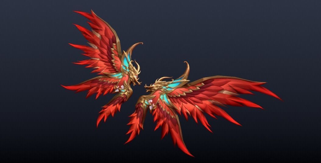 Dragon Wing Low-poly 3D model_9