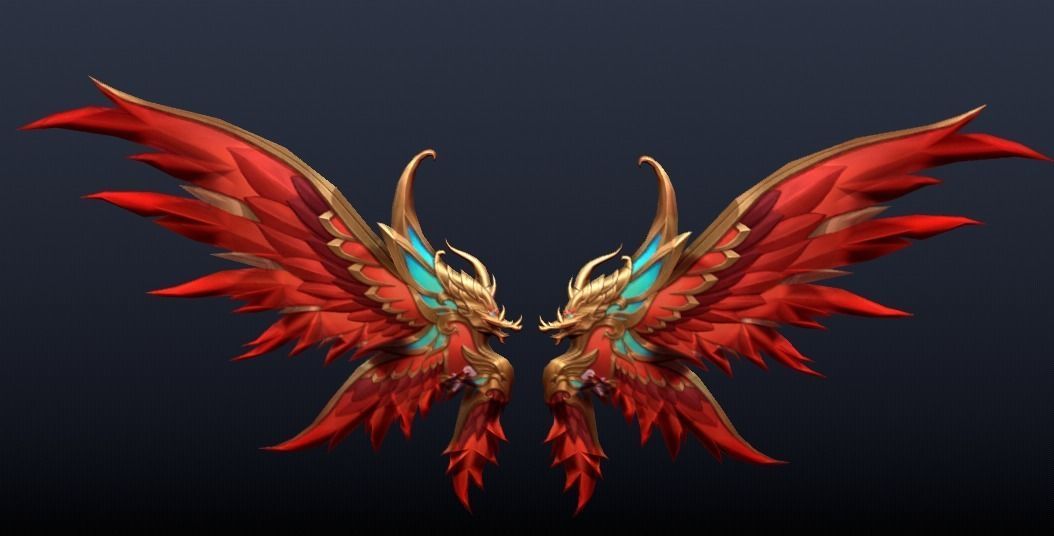 Dragon Wing Low-poly 3D model_4
