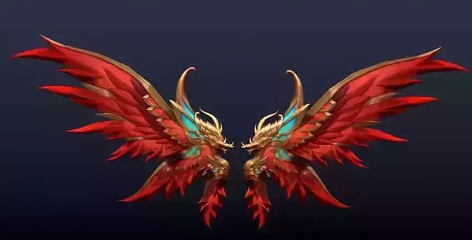 Dragon Wing Low-poly 3D model