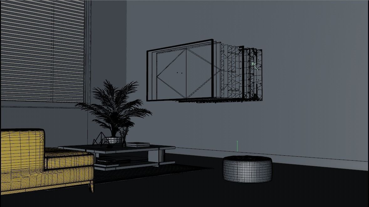 TV  open decompose view 3D model_1