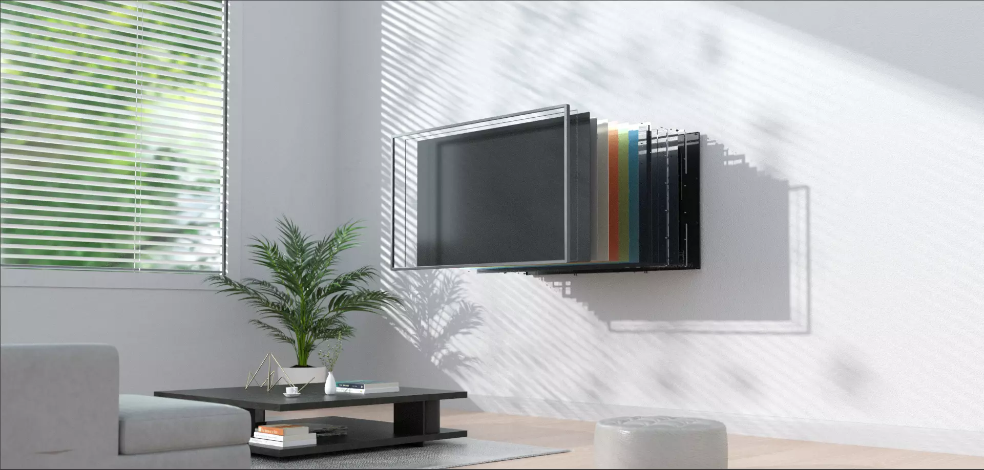 TV  open decompose view 3D model_0