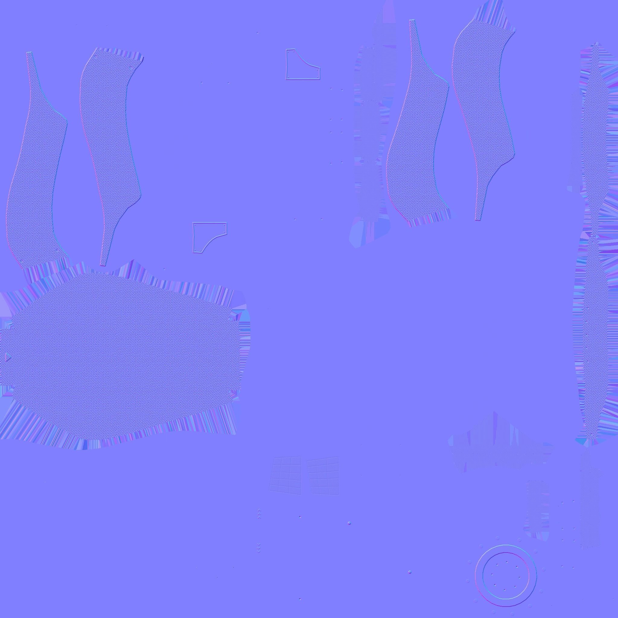 SciFi Backpack B04 White Blue - Fashion Character Design Low-poly 3D model_24