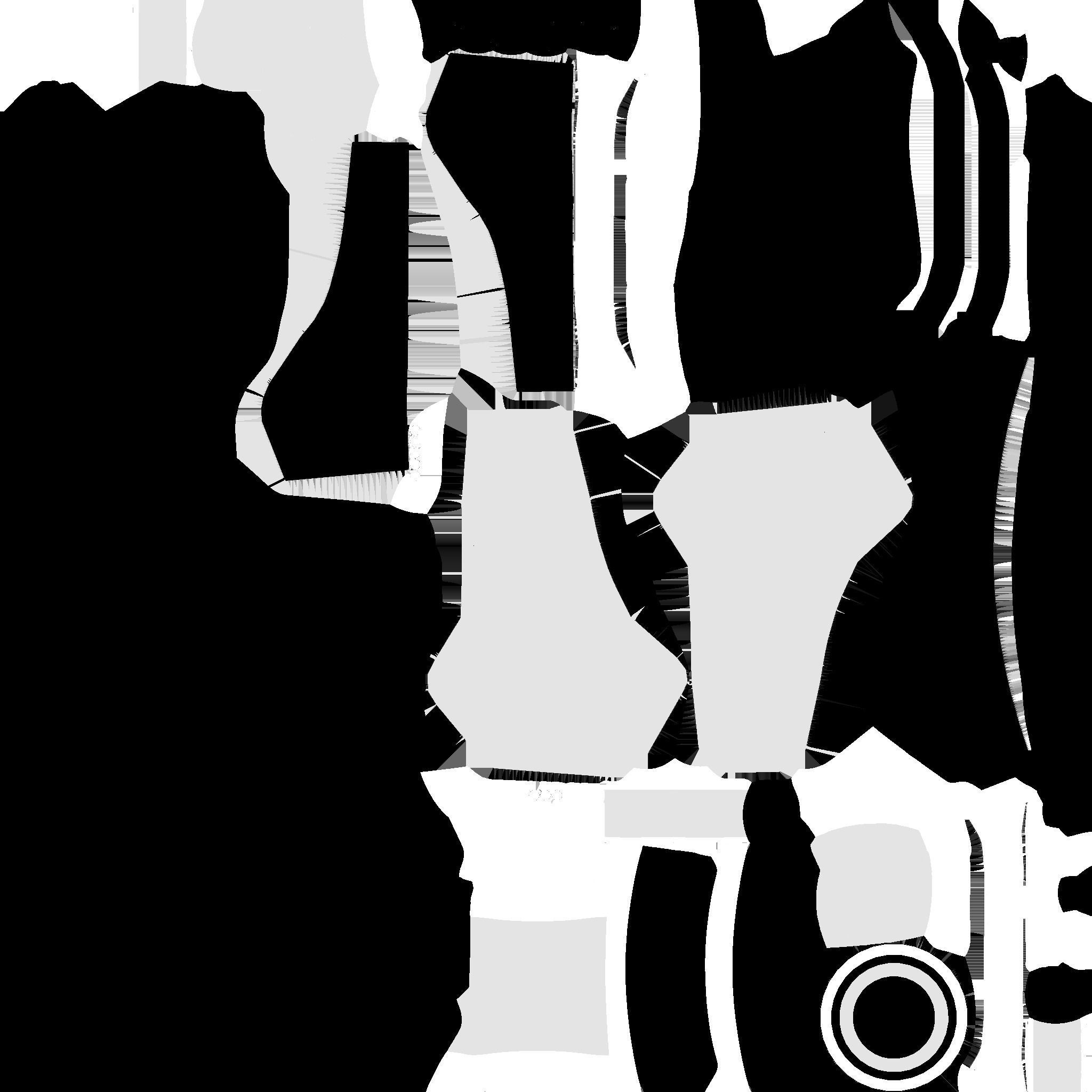 SciFi Backpack B04 White Blue - Fashion Character Design Low-poly 3D model_23