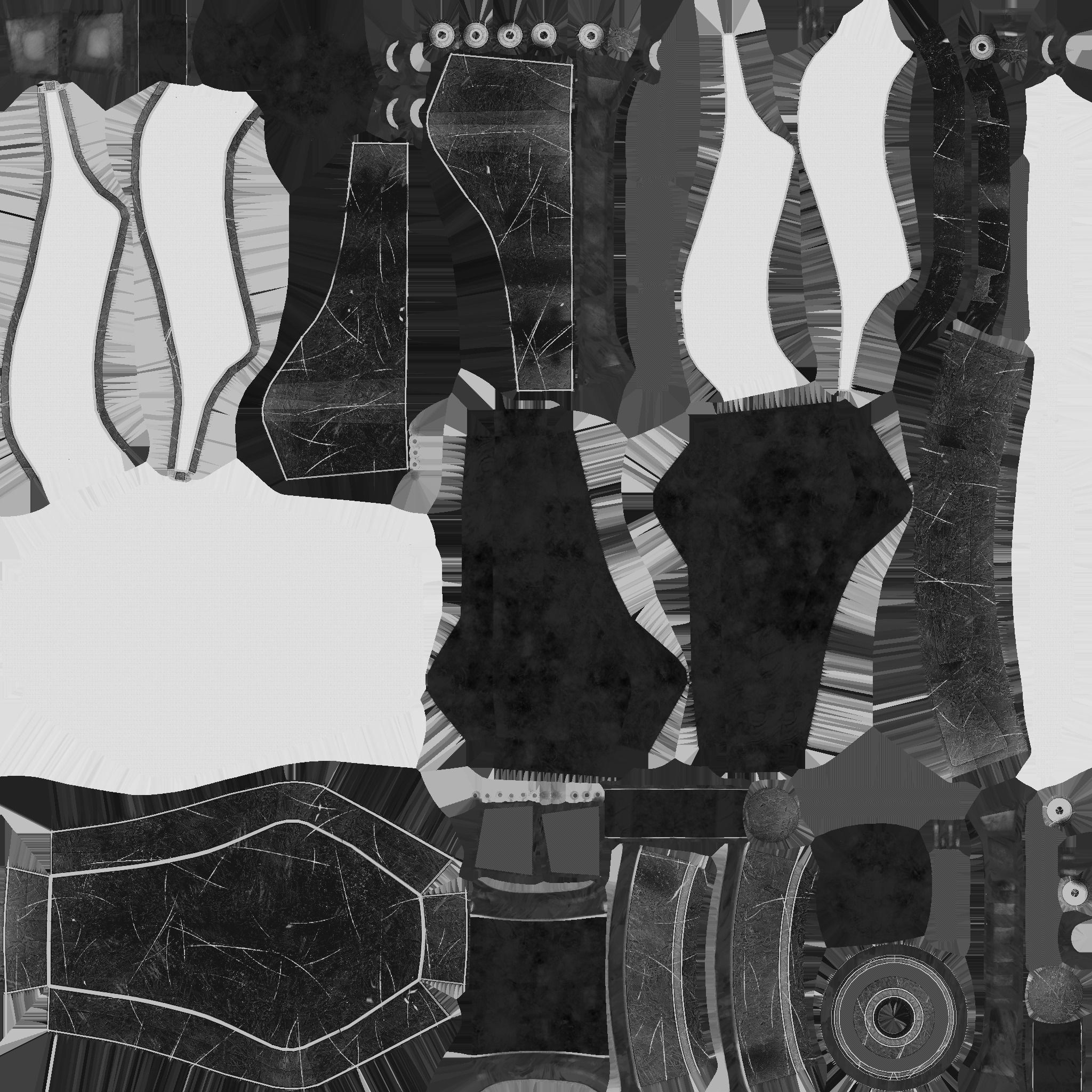 SciFi Backpack B05 White Gold - Fashion Character Design Low-poly 3D model_25