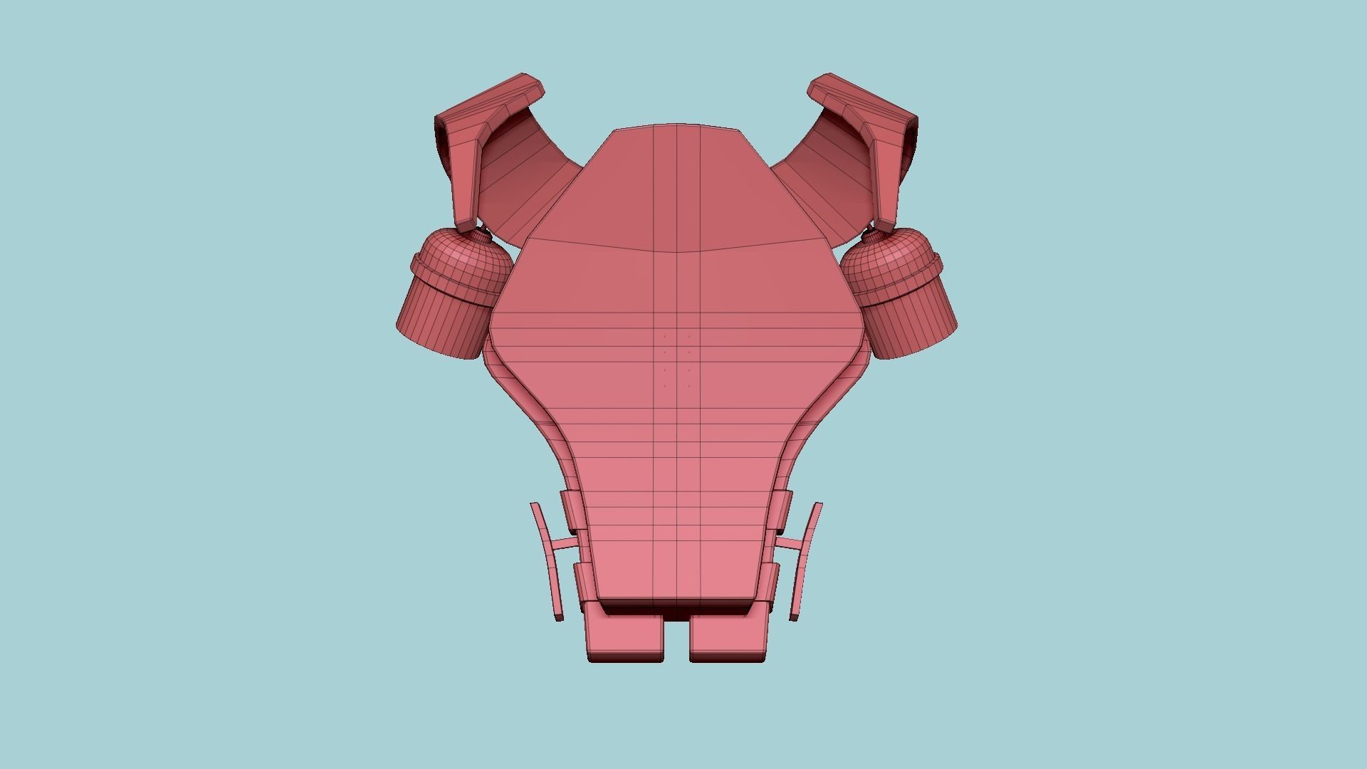 SciFi Backpack B05 White Gold - Fashion Character Design Low-poly 3D model_17