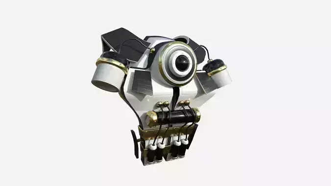 SciFi Backpack B05 White Gold - Fashion Character Design Low-poly 3D model