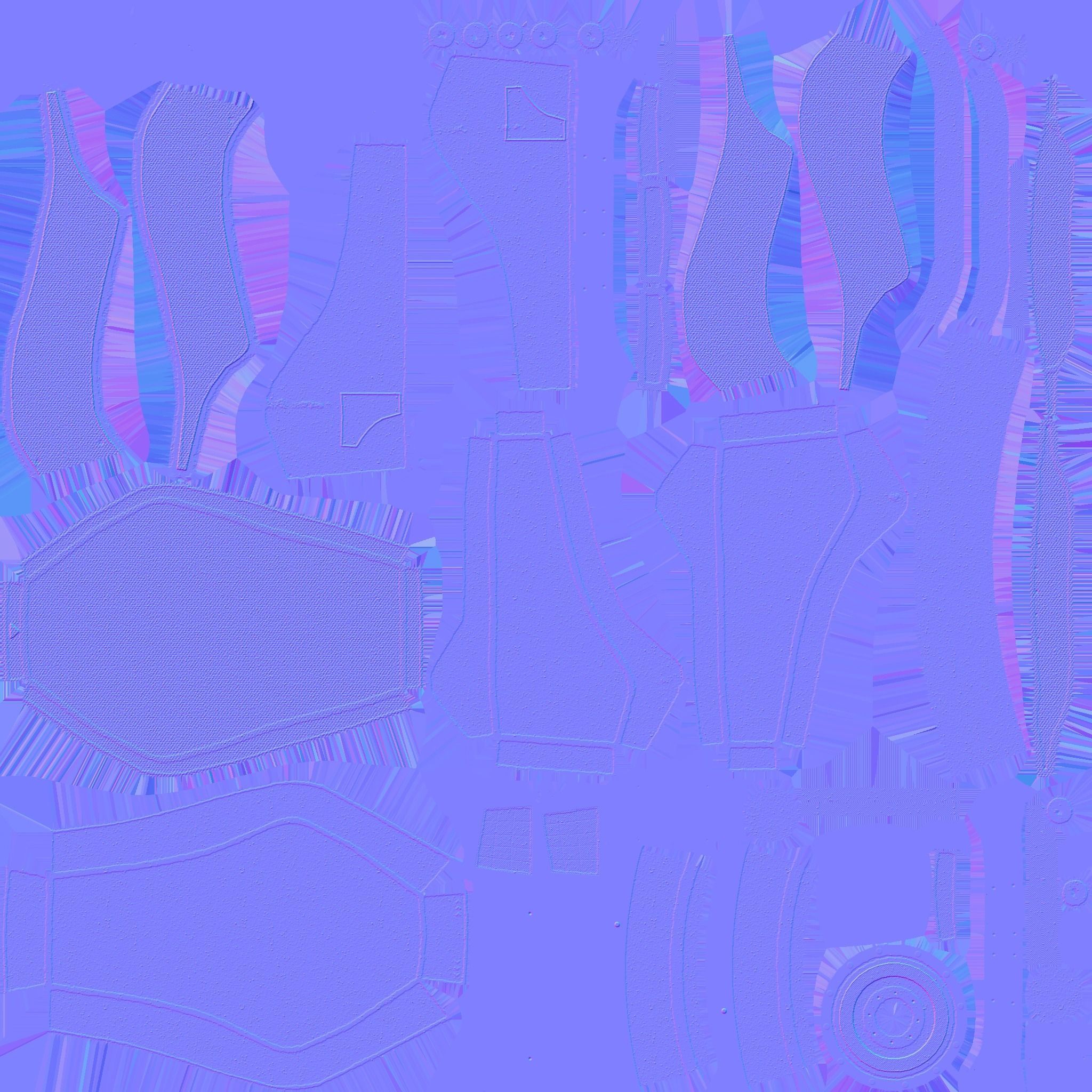 SciFi Backpack B07 Red - Fashion Character Design Low-poly 3D model_24