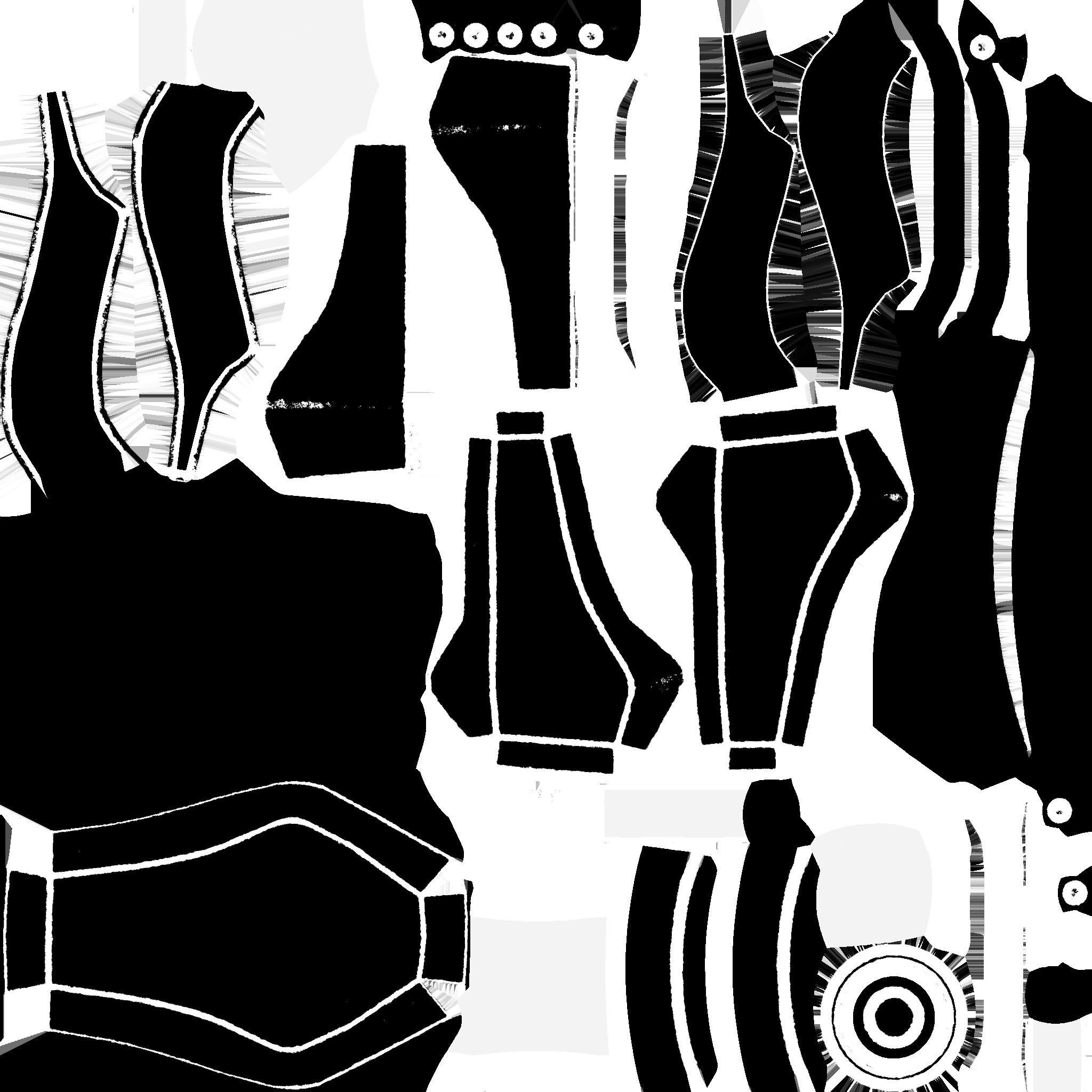 SciFi Backpack B07 Red - Fashion Character Design Low-poly 3D model_23