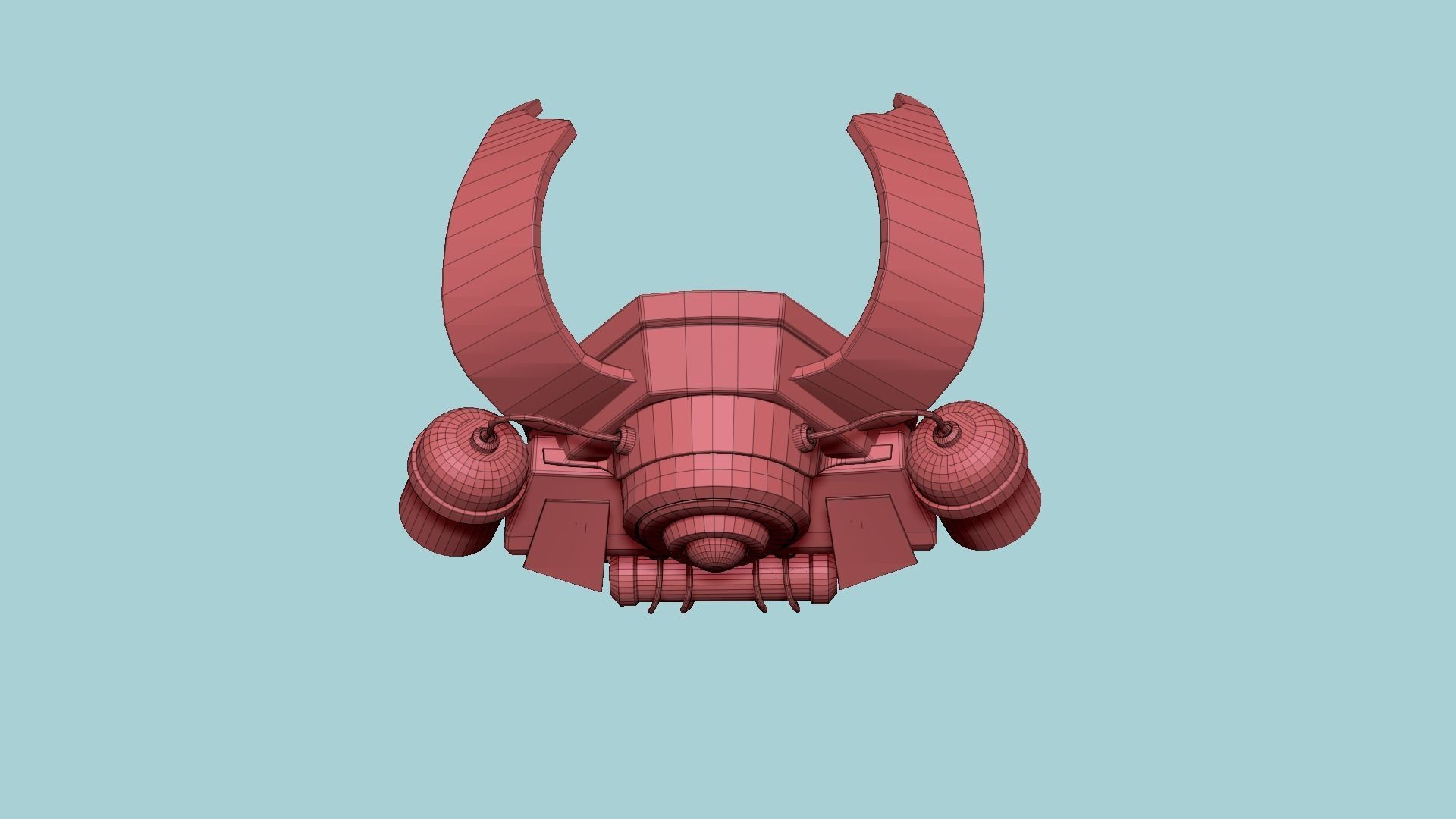 SciFi Backpack B07 Red - Fashion Character Design Low-poly 3D model_19