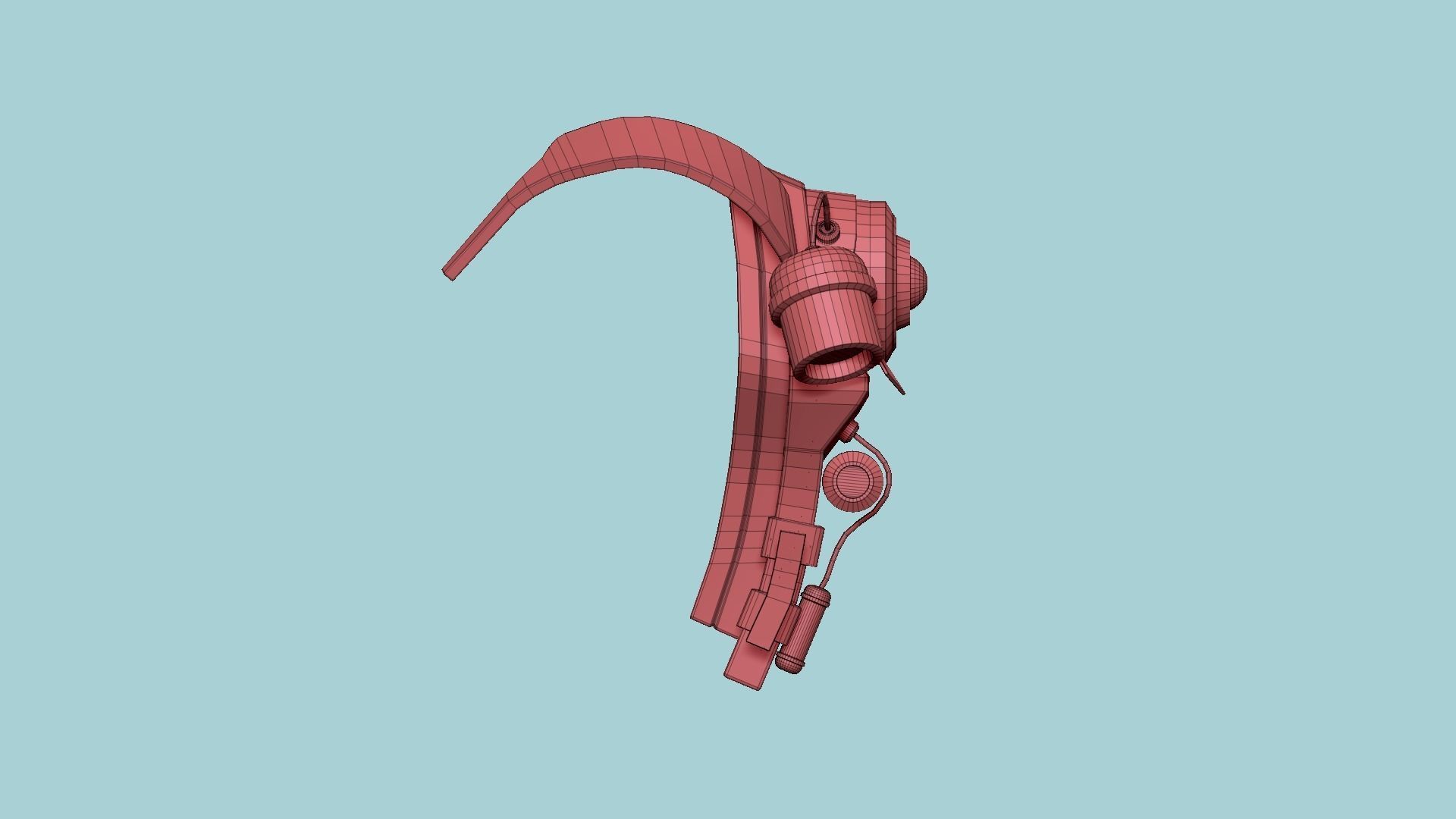 SciFi Backpack B07 Red - Fashion Character Design Low-poly 3D model_16