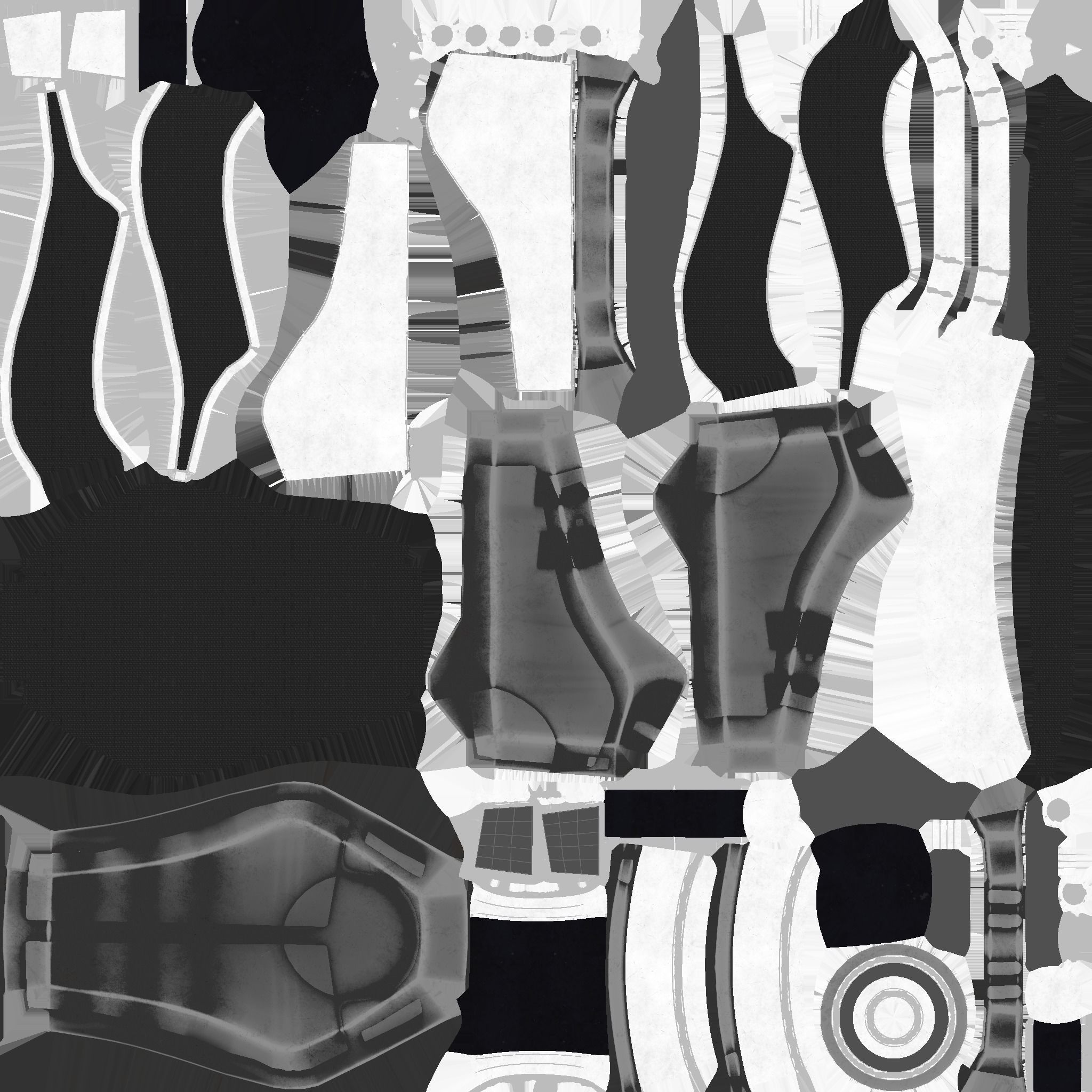 SciFi Backpack B08 Steel Bright - Fashion Character Design Low-poly 3D model_21