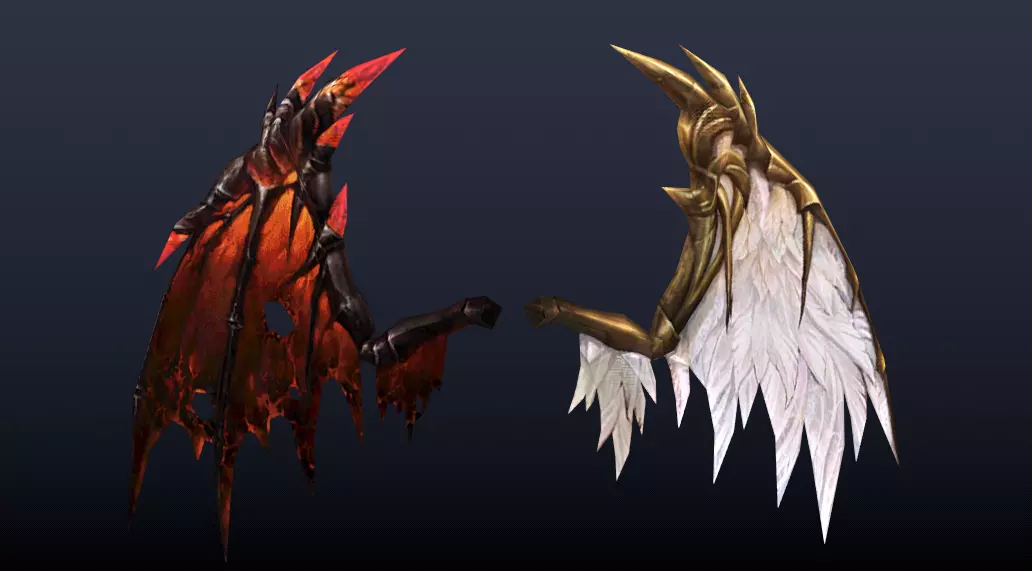 Futuristic Dragon Wing Low-poly 3D model_0