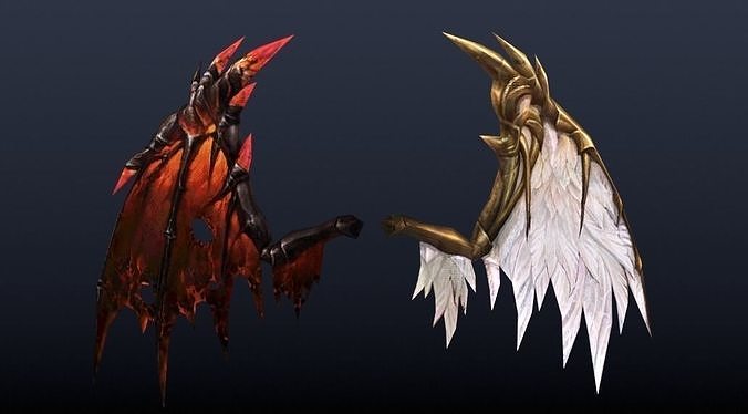 Futuristic Dragon Wing Low-poly 3D model