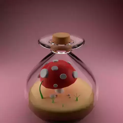 Mushroom in a bottle