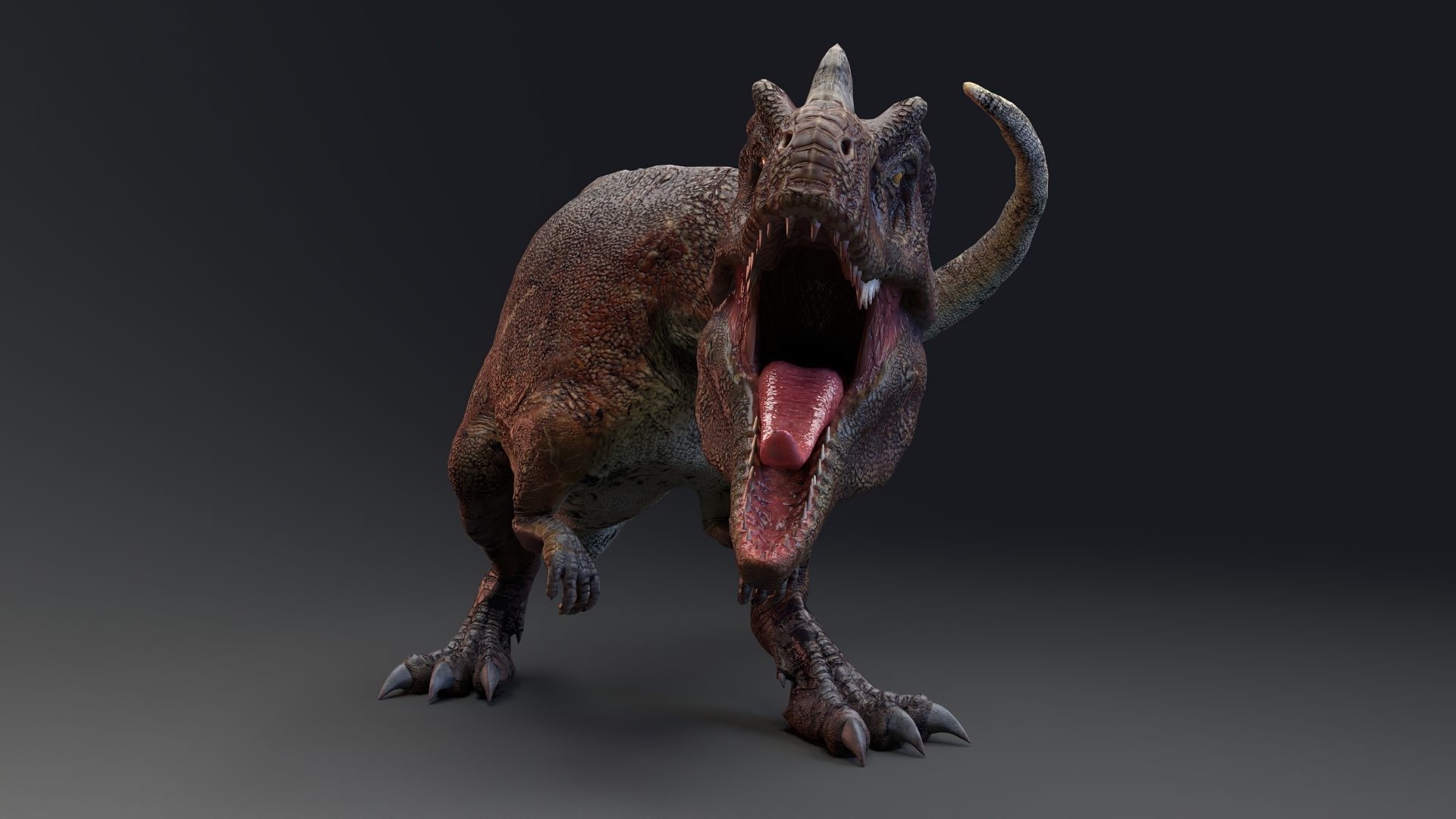 Dinosaur Ceratosaurus Project - Unreal Engine - Unity Low-poly 3D model_10