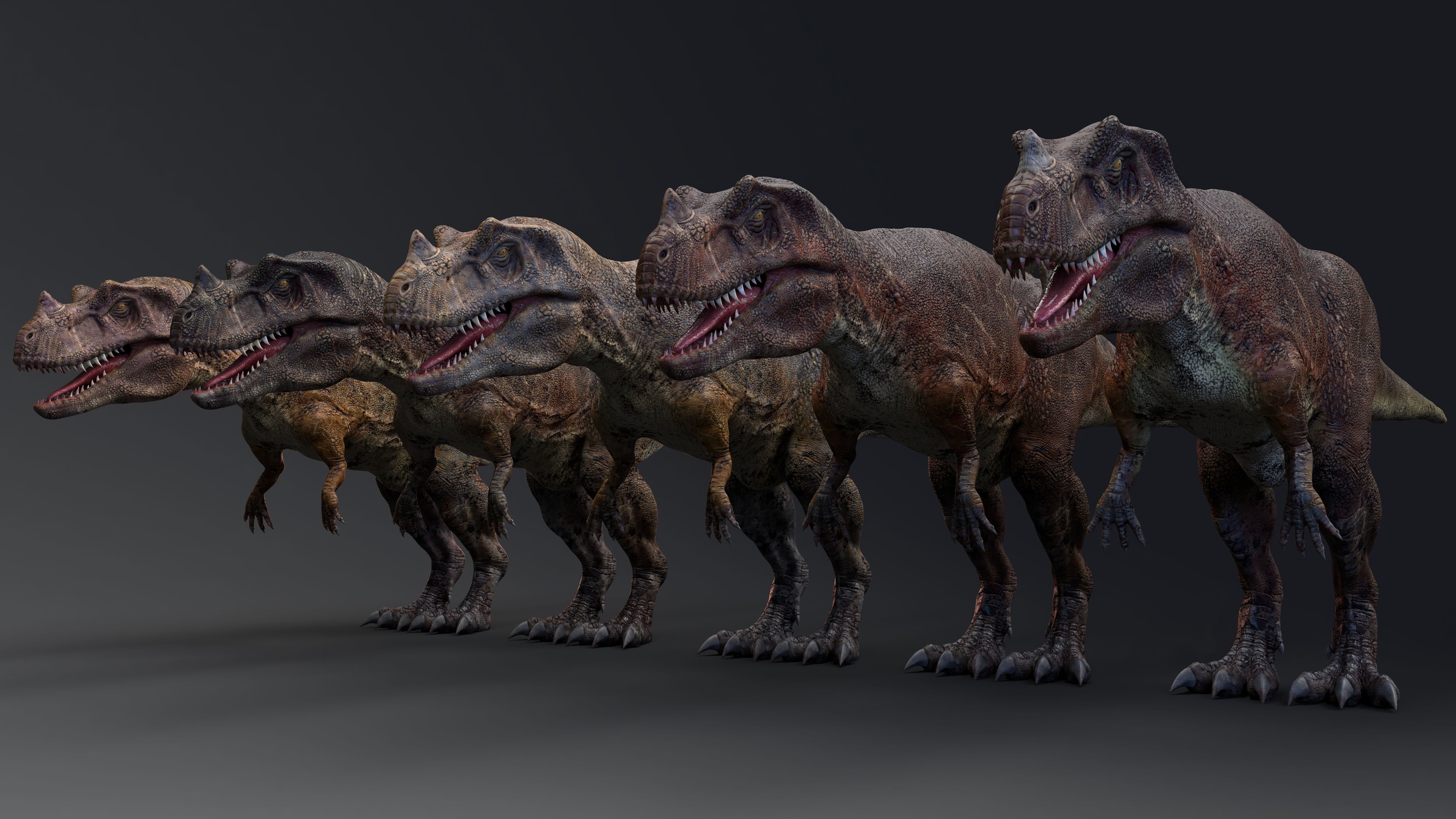 Dinosaur Ceratosaurus Project - Unreal Engine - Unity Low-poly 3D model_5