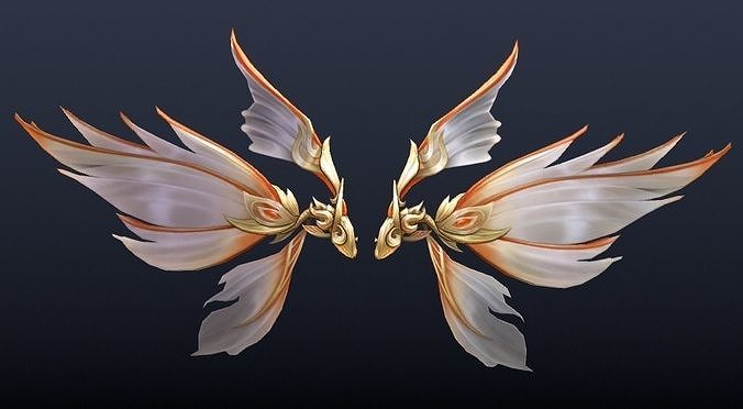 Futuristic Wing Low-poly 3D model