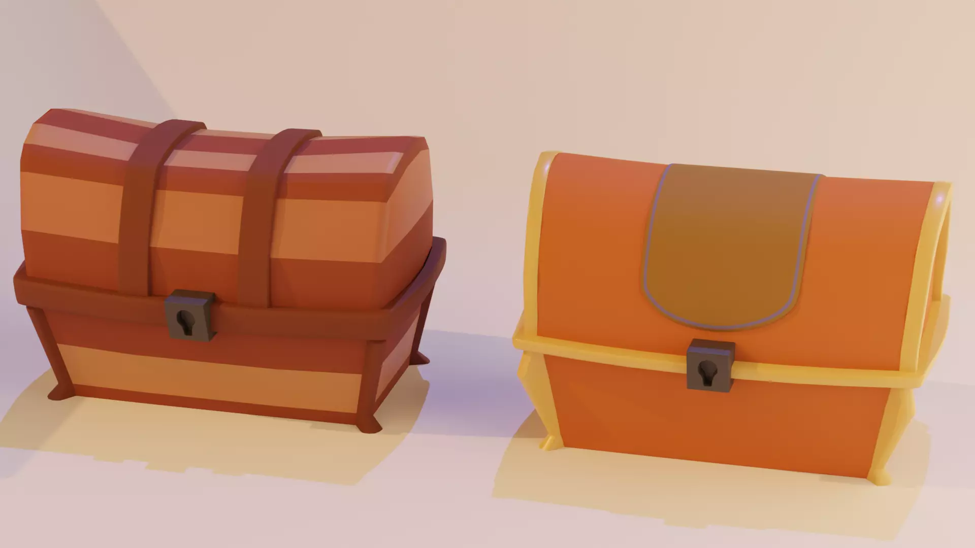 Treasure Chests - Low poly Low-poly 3D model_0