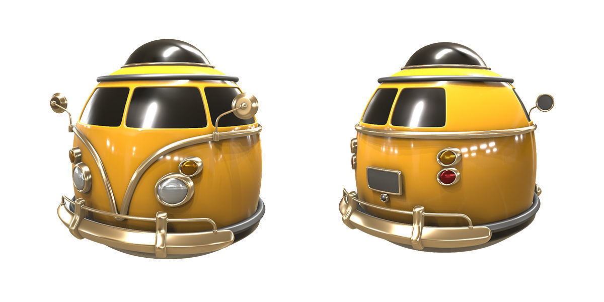 Stylized car 3d model Low-poly 3D model_5