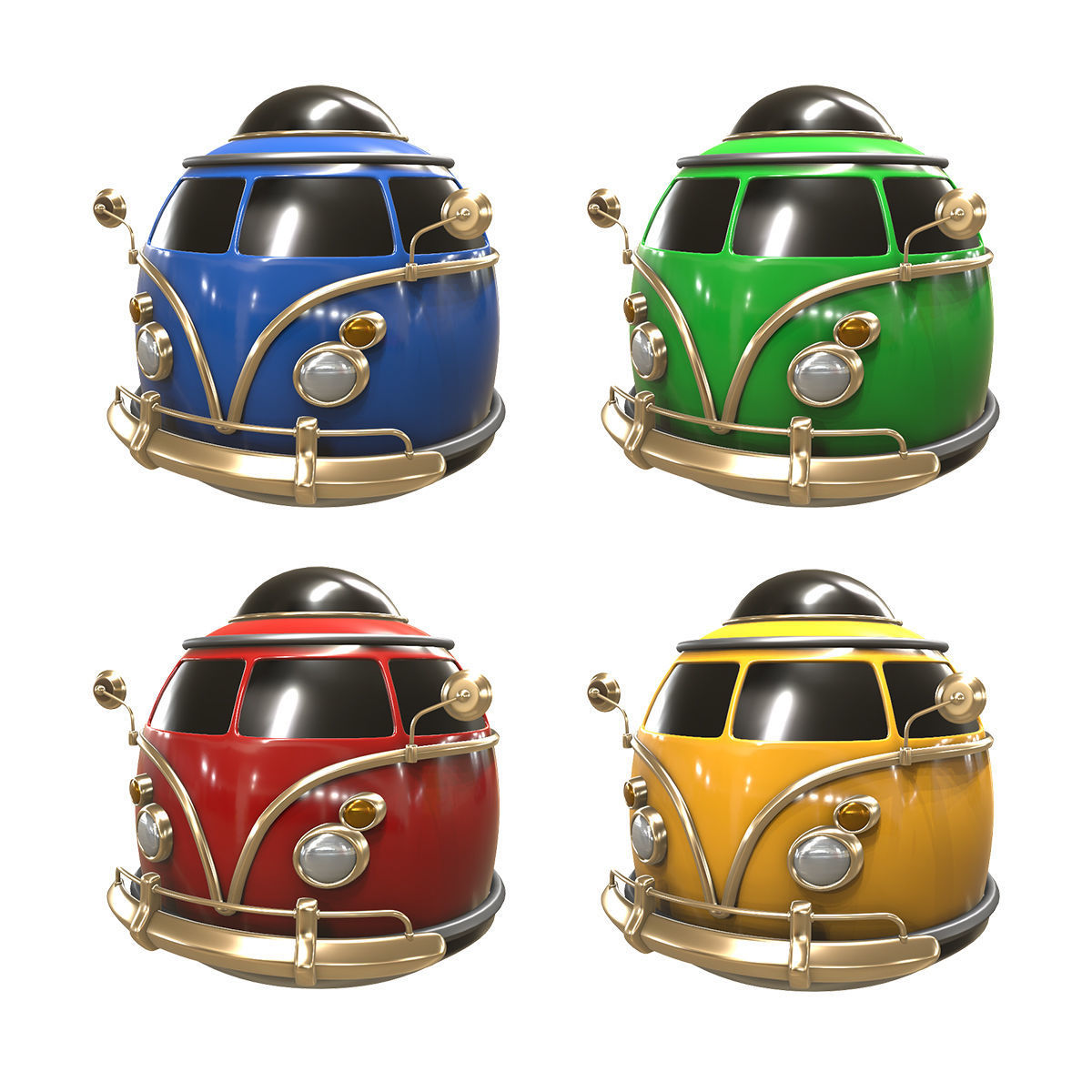 Stylized car 3d model Low-poly 3D model_1