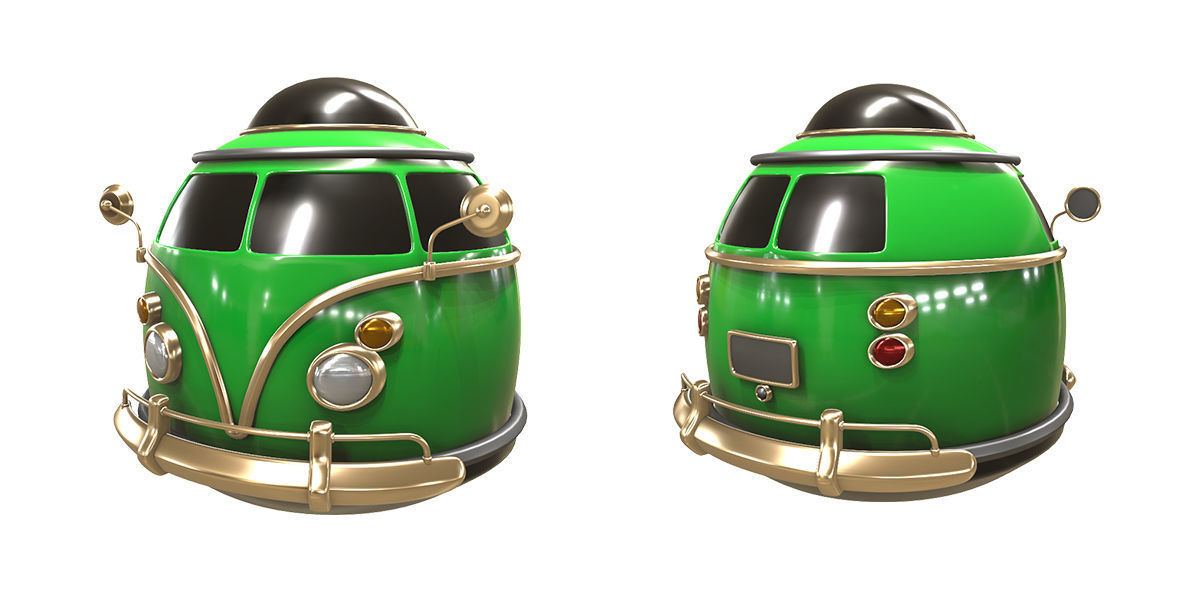 Stylized car 3d model Low-poly 3D model_6