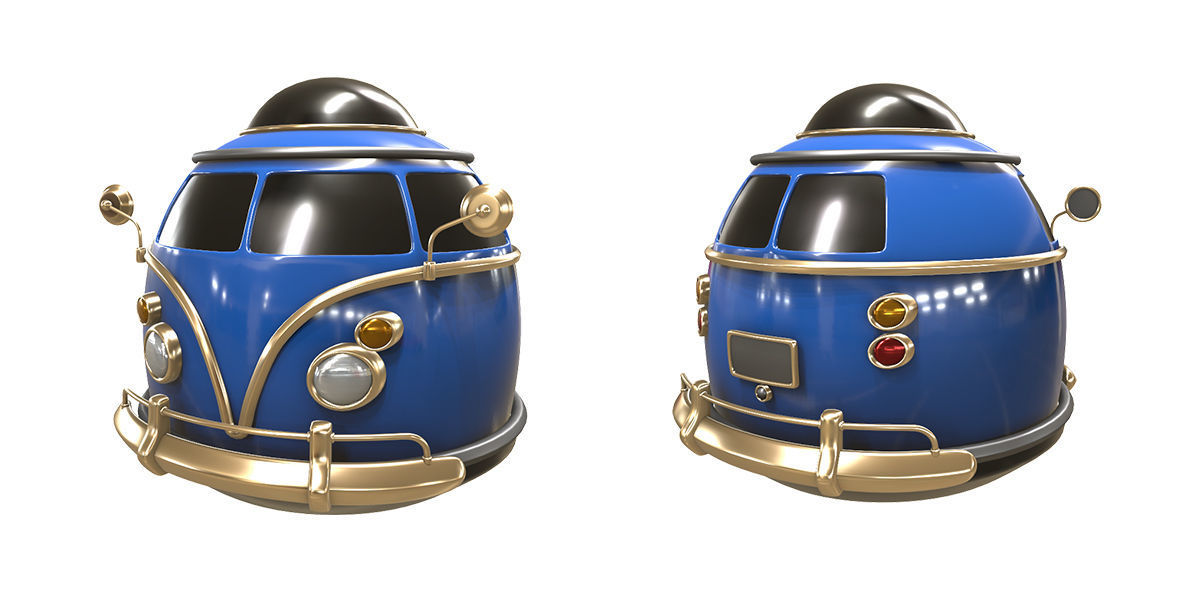 Stylized car 3d model Low-poly 3D model_4