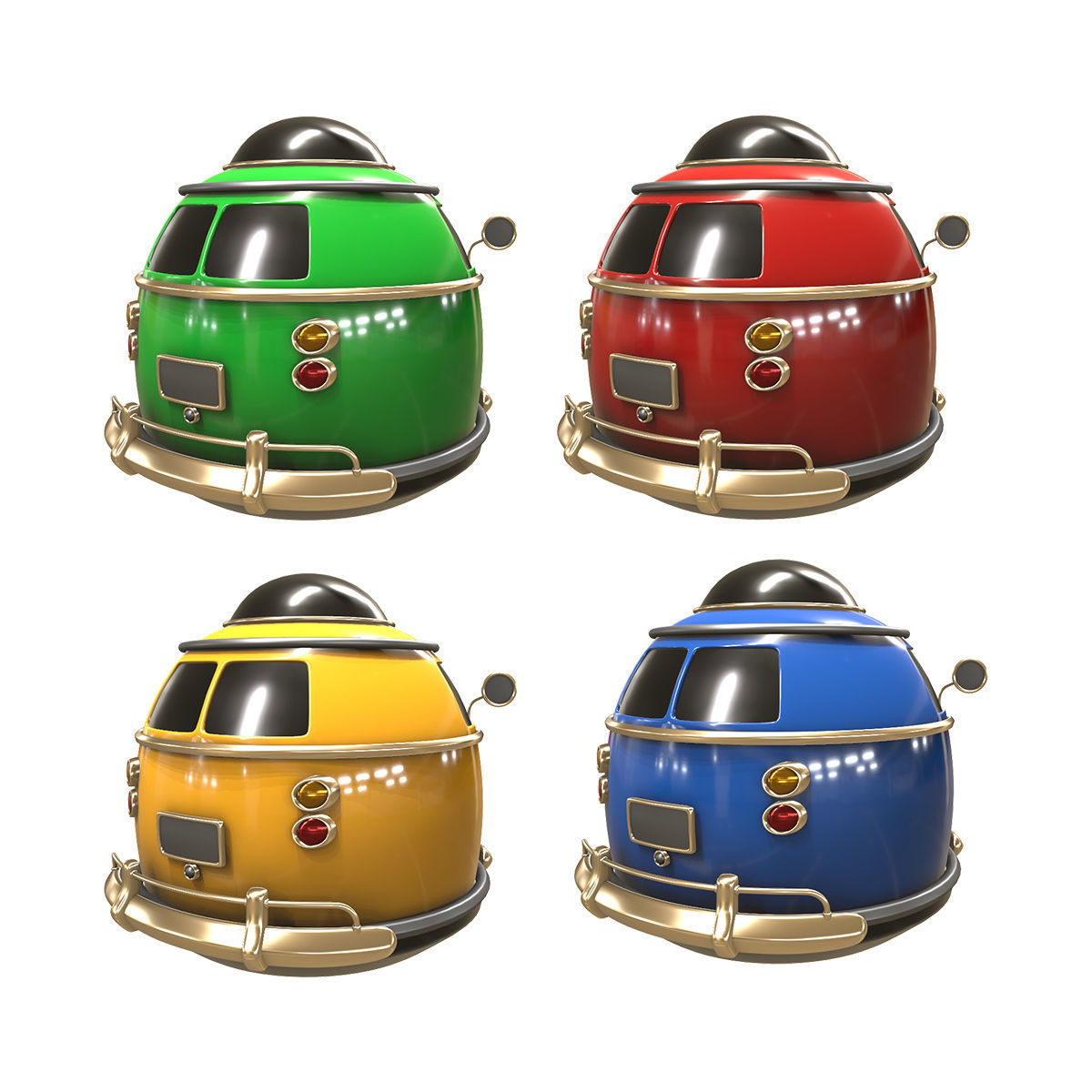 Stylized car 3d model Low-poly 3D model_2