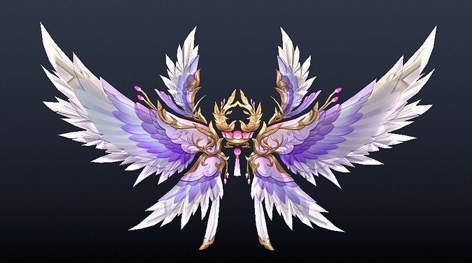 Futuristic Wing Low-poly 3D model