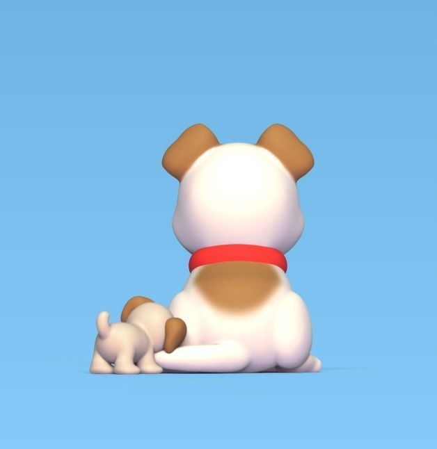 Dog Biting Tail 3D print model_3