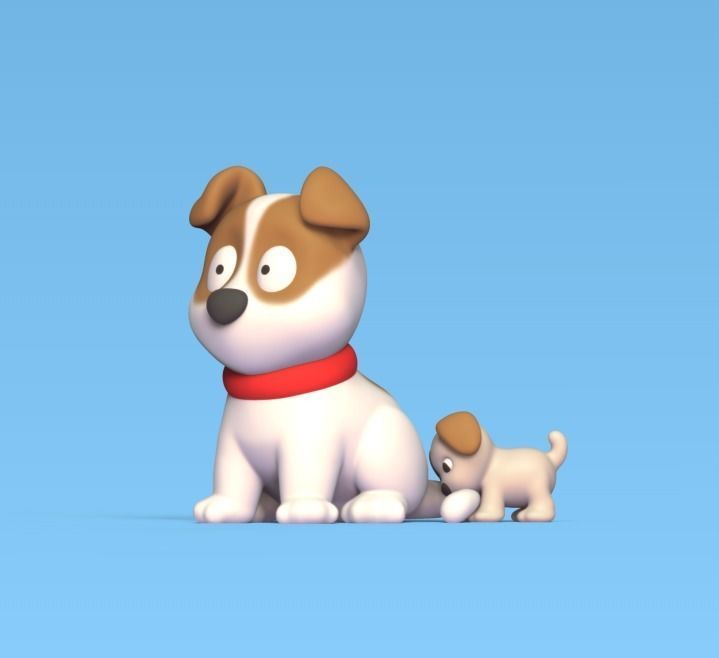 Dog Biting Tail 3D print model_1