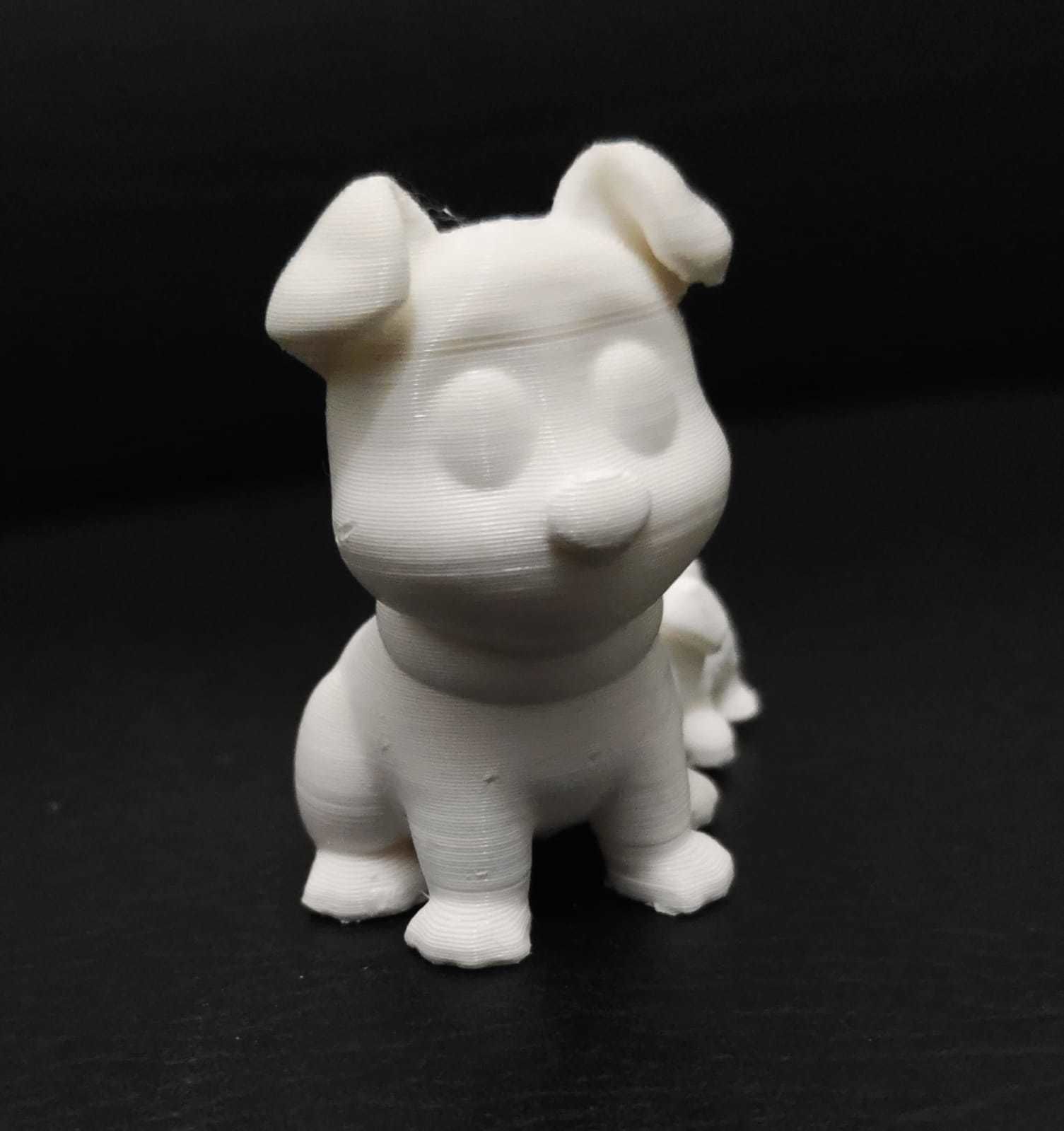 Dog Biting Tail 3D print model_12