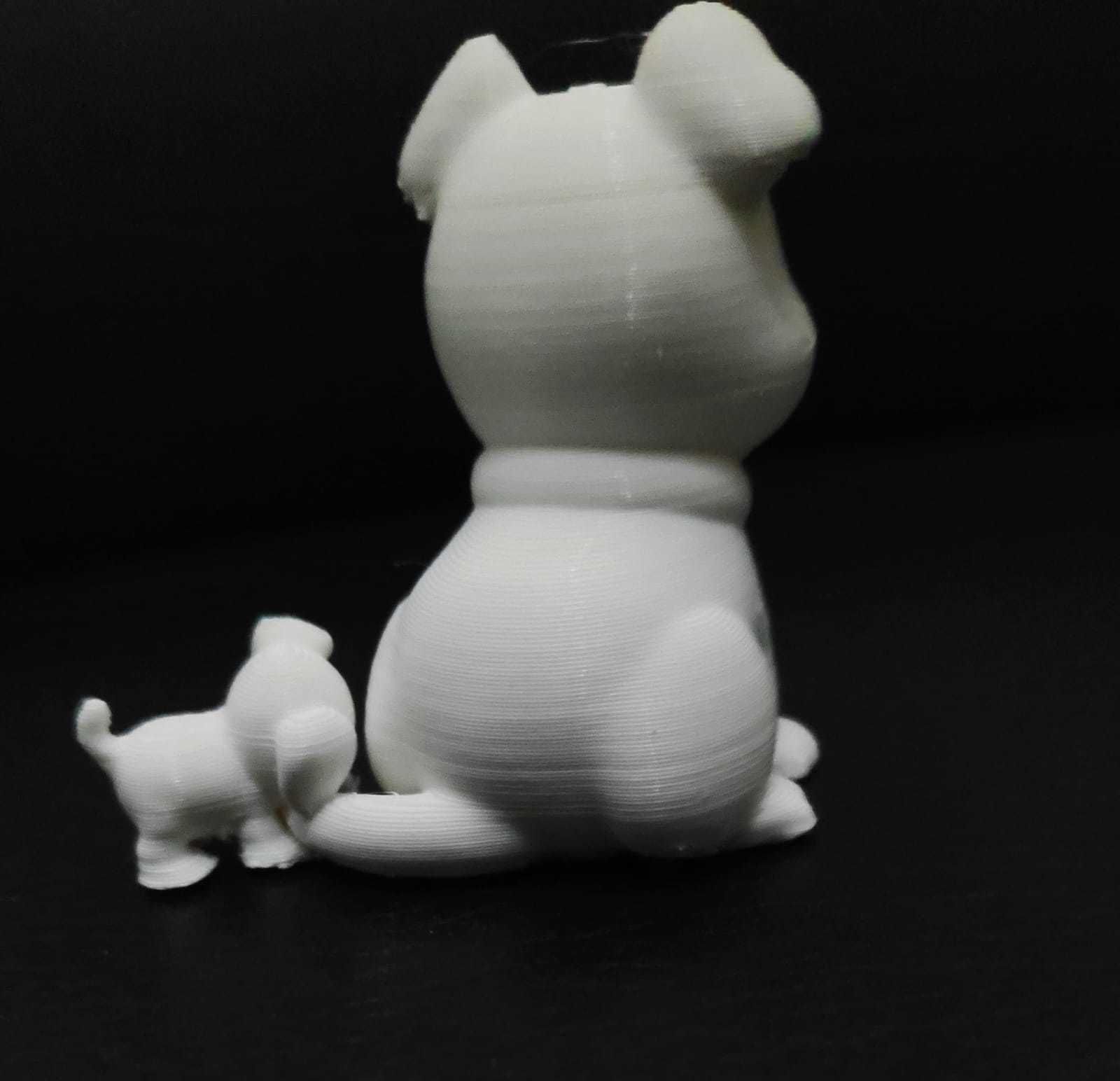 Dog Biting Tail 3D print model_7