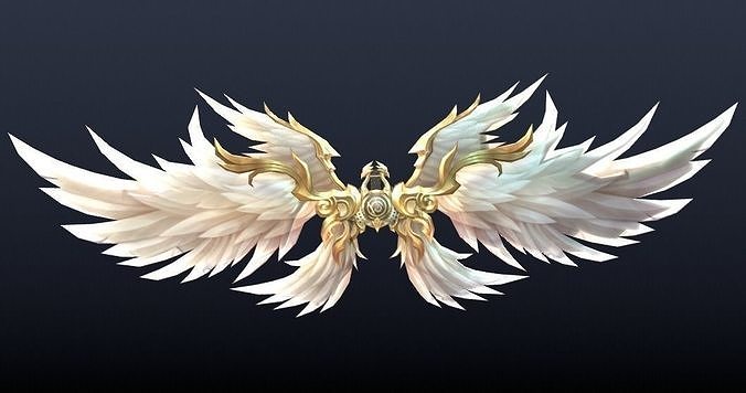 Angel Wing Low-poly 3D model