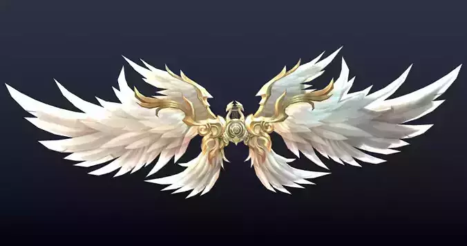 Angel Wing Low-poly 3D model