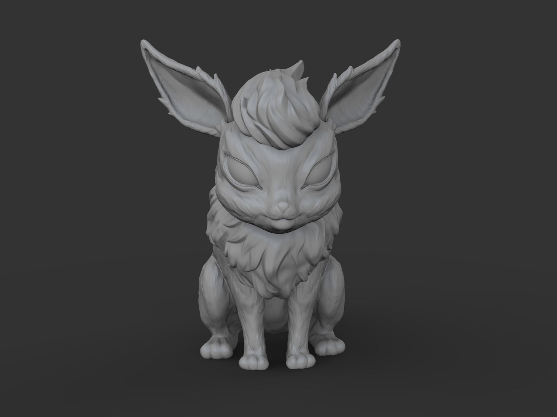 Pokemon flareon concept sculpt for printing 3D print model_4