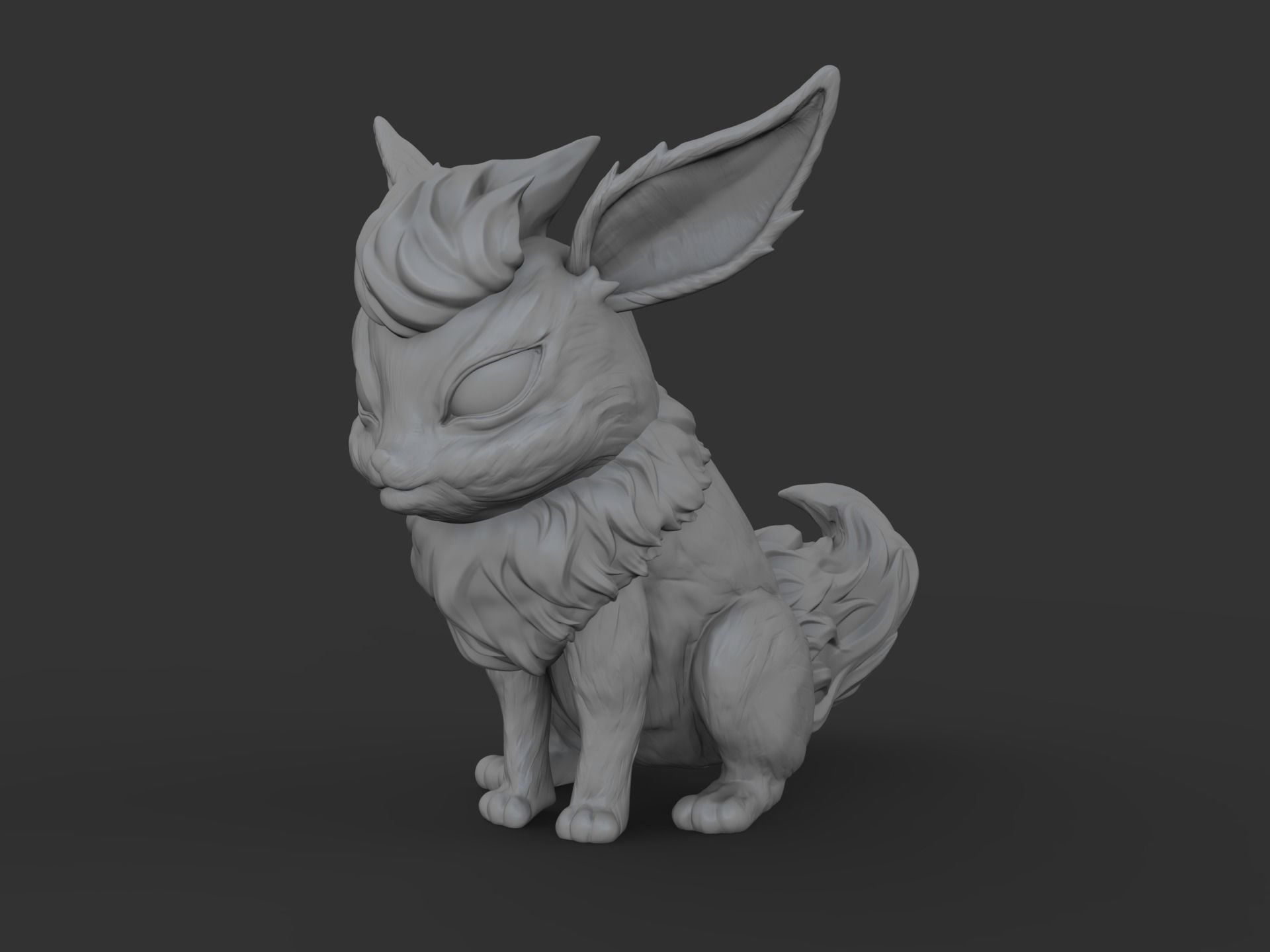 Pokemon flareon concept sculpt for printing 3D print model_6
