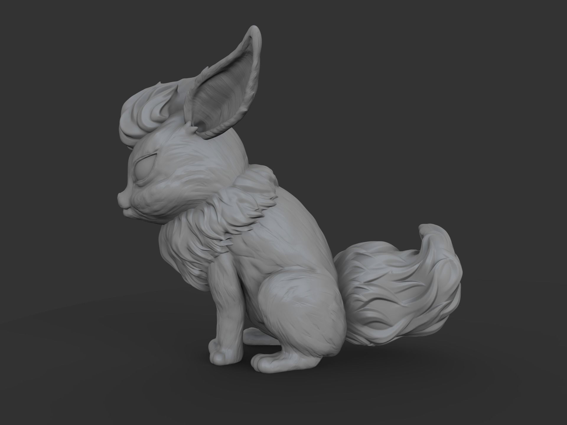 Pokemon flareon concept sculpt for printing 3D print model_7