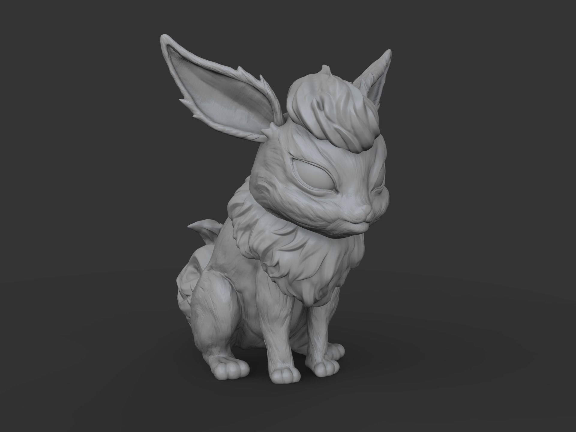 Pokemon flareon concept sculpt for printing 3D print model_5