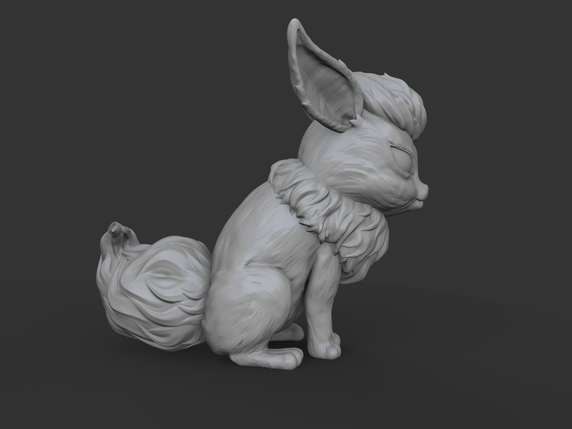 Pokemon flareon concept sculpt for printing 3D print model_10
