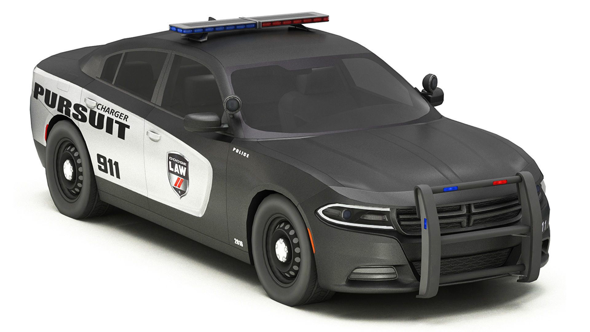 Police Cars Pack Low-poly 3D model_13