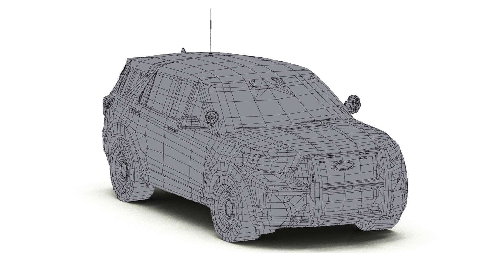 Police Cars Pack Low-poly 3D model_9