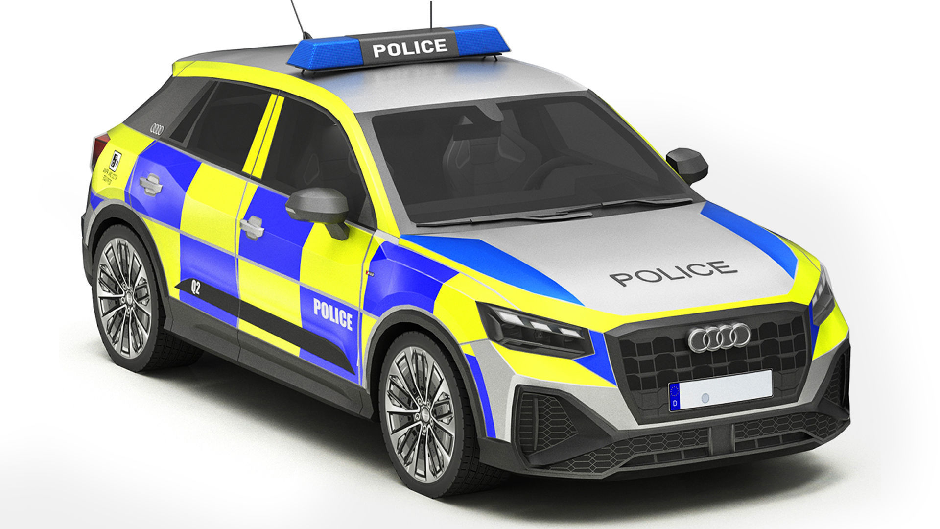 Police Cars Pack Low-poly 3D model_31