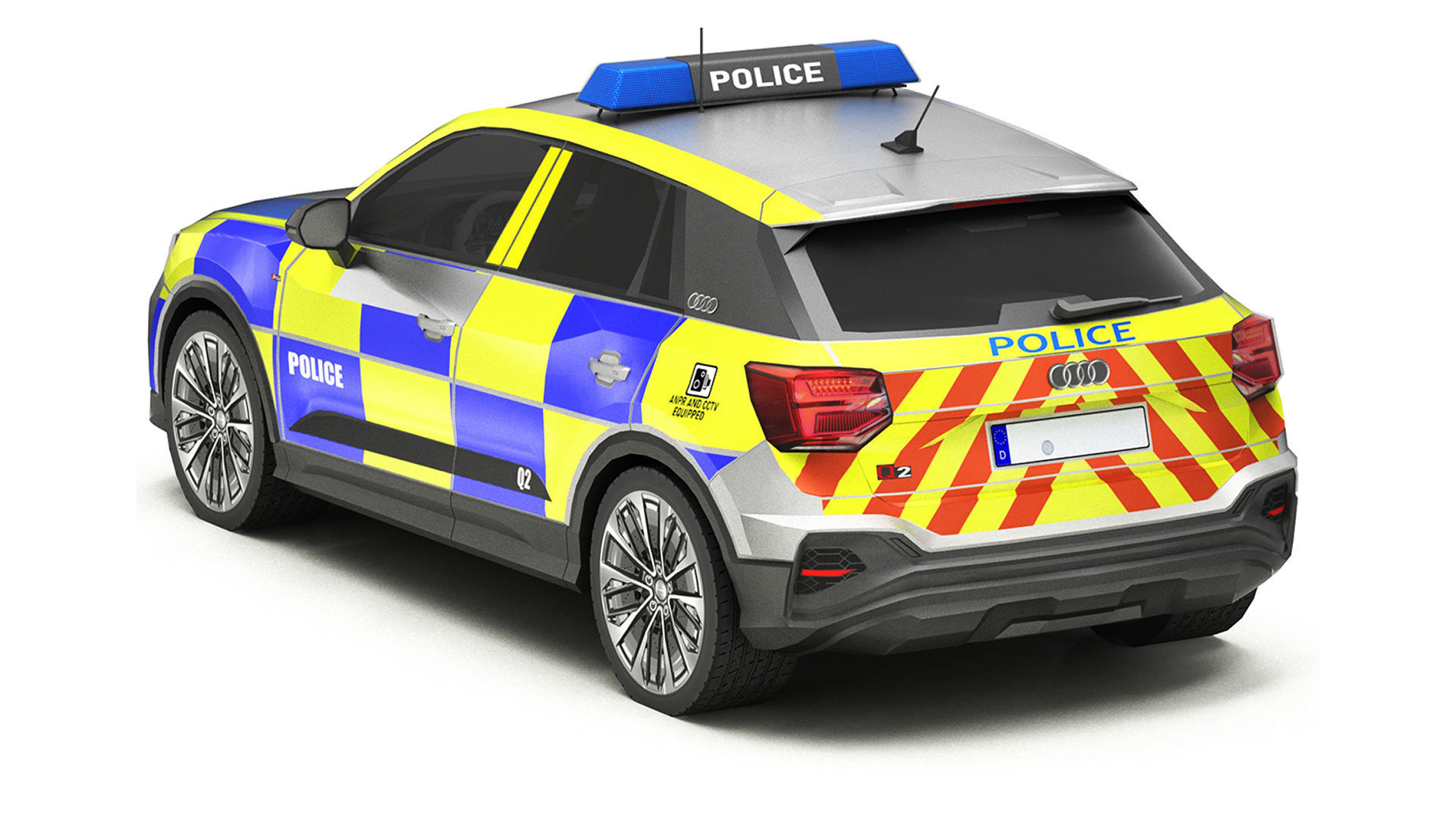 Police Cars Pack Low-poly 3D model_32