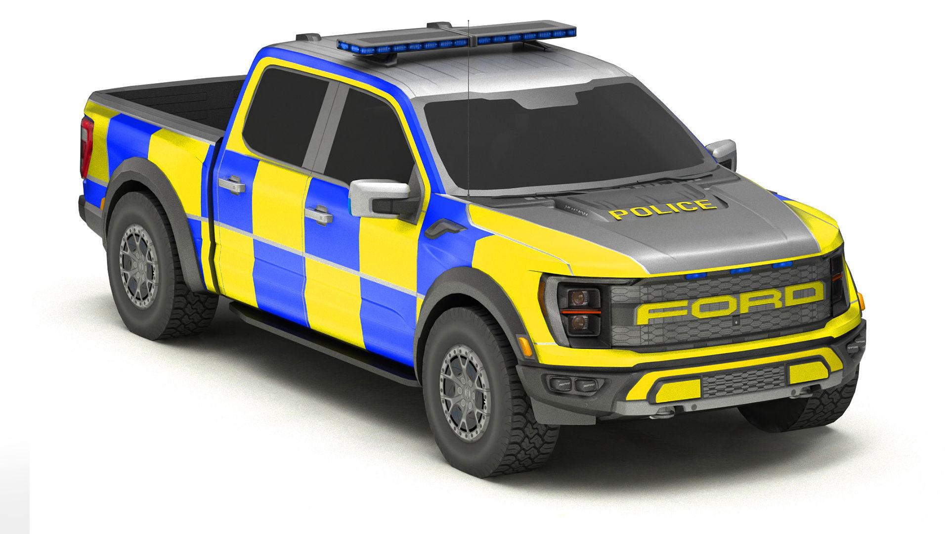 Police Cars Pack Low-poly 3D model_34