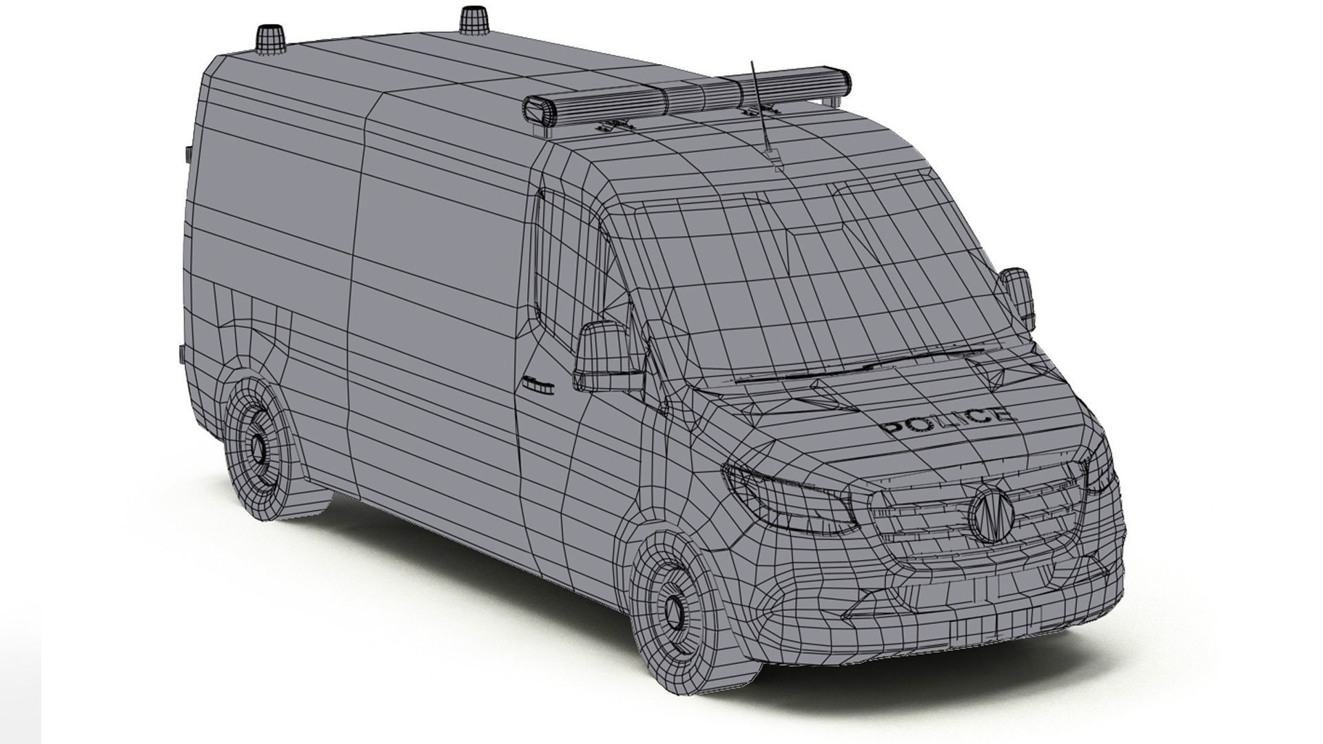 Police Cars Pack Low-poly 3D model_45