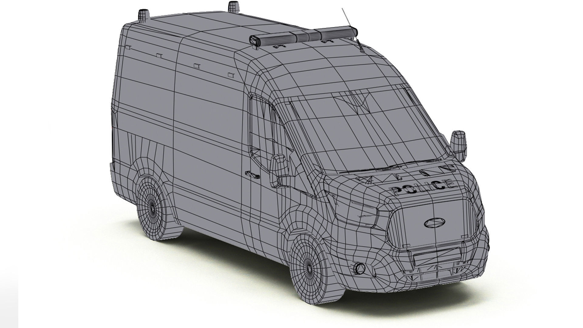 Police Cars Pack Low-poly 3D model_48