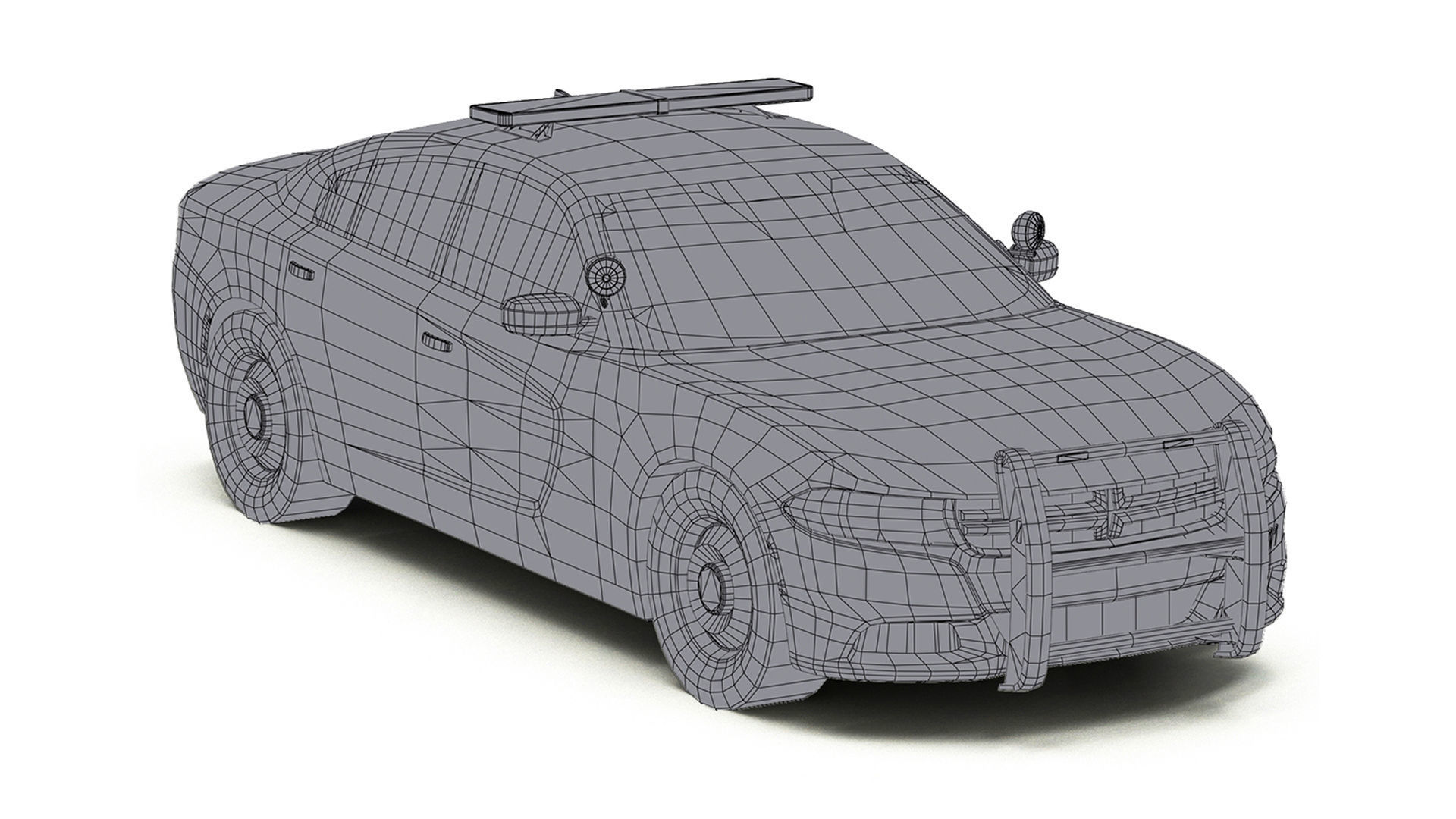 Police Cars Pack Low-poly 3D model_15