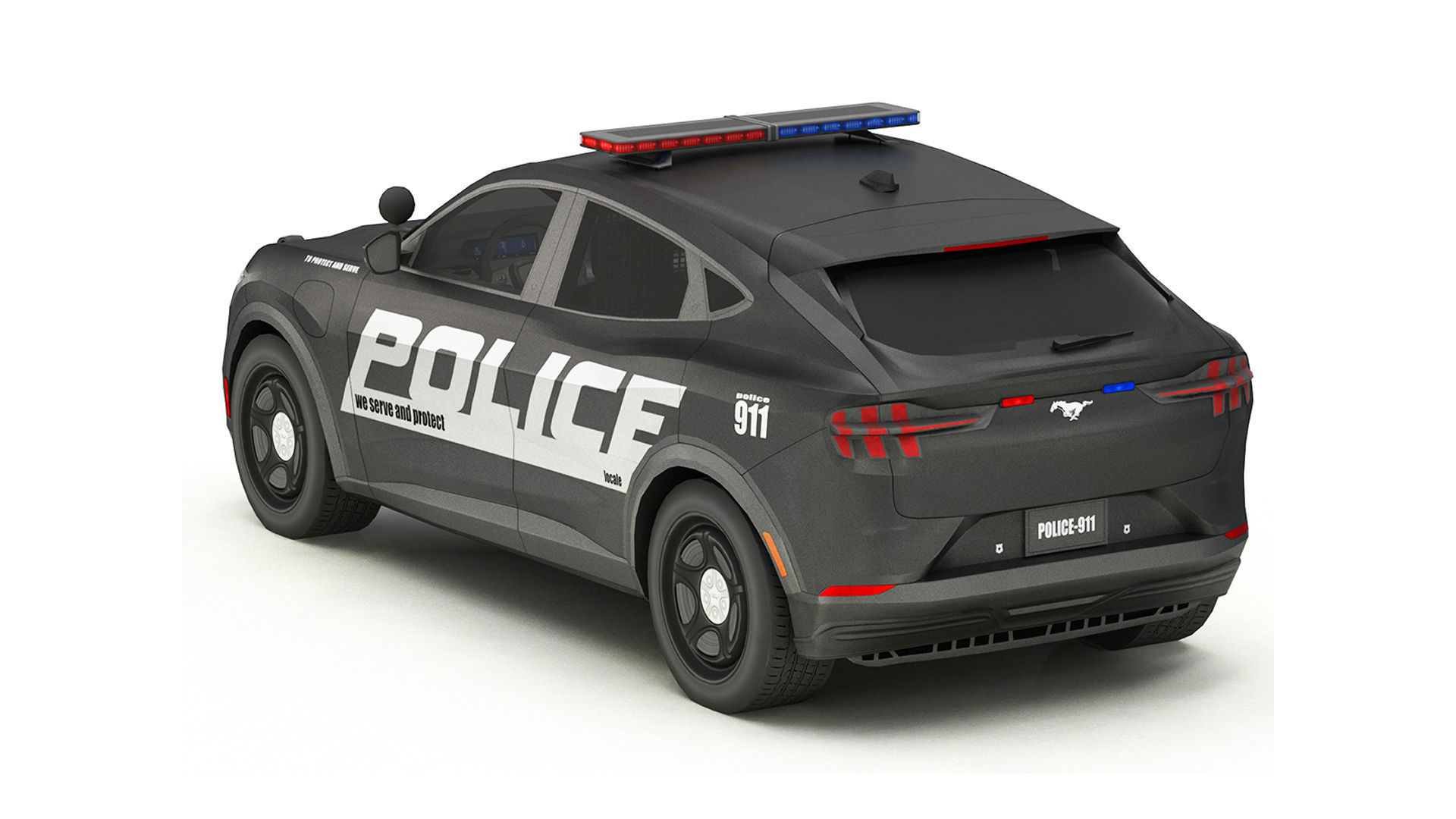 Police Cars Pack Low-poly 3D model_11