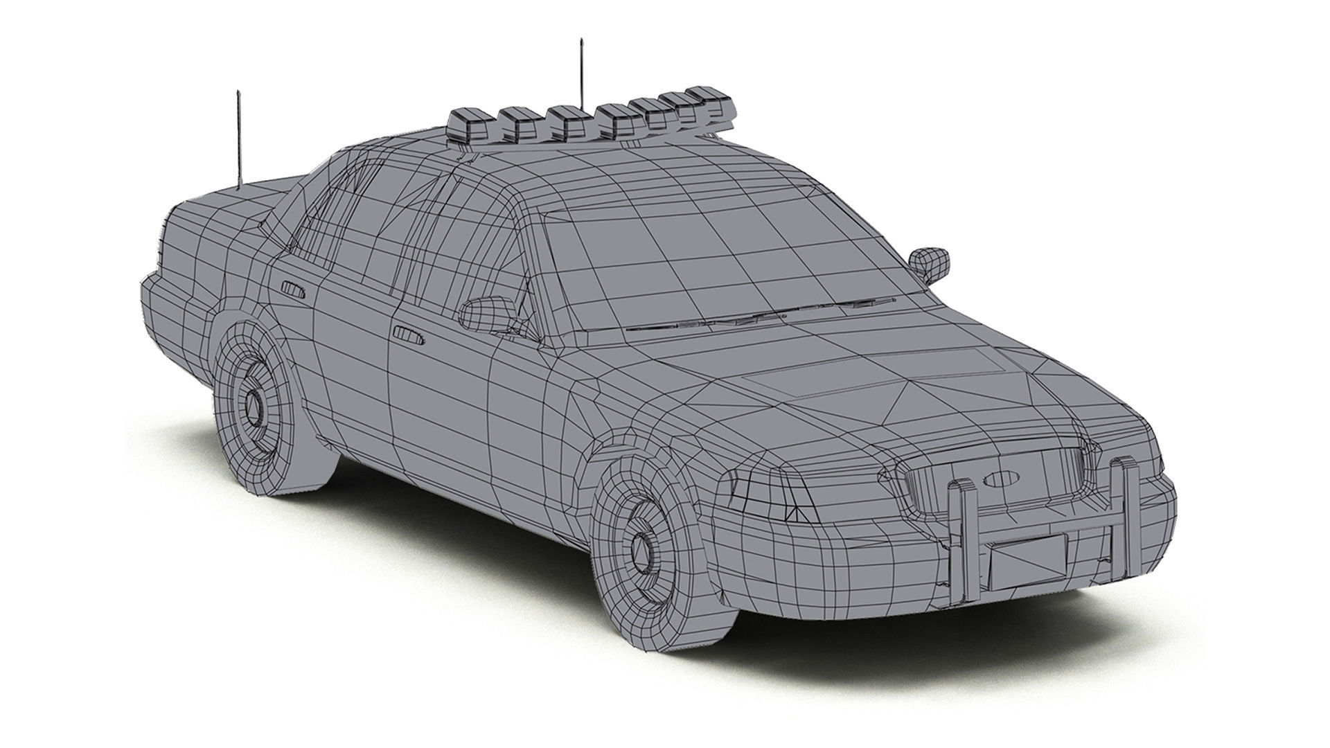 Police Cars Pack Low-poly 3D model_24